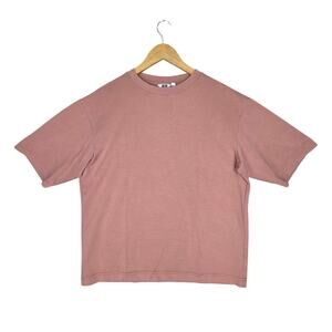 UNIQLO MEN’S AIRism CREW NECK COTTON BLEND SHORT SLEEVE T‑SHIRT – SIZE MEDIUM